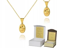 Biżuteria dla dzieci - 925 ZŁOTY ŁAŃCUSZEK MEDALIK 40 CM DEDYKACJA A4M22 - miniaturka - grafika 1