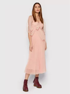 Sukienki - RED Valentino Sukienka koktajlowa XR3VADU0 Różowy Slim Fit - grafika 1