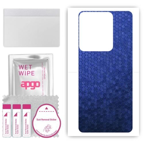 folia naklejka skórka strukturalna na TYŁ do Vivo Y55t - Plaster Miodu Niebieski - apgo SKINS