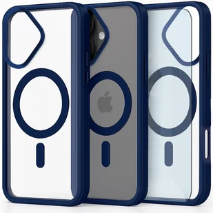 Etui do Apple iPhone 16 Do Magsafe, Przezroczyste, Granatowe Szkło 9H - Etui i futerały do telefonów - miniaturka - grafika 1