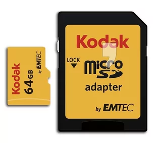 Kodak microSDXC 64GB Class 10 U3 (EKMSDM64GXC10HPRK) - Karty pamięci - miniaturka - grafika 1