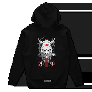 Czarna bluza z kapturem ONI Static gang-3XL - Odzież do sportów motorowych - miniaturka - grafika 1