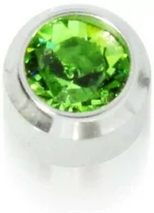 Kolczyki peridot w oprawie srebrne r Studex Plus - Piercing - miniaturka - grafika 1