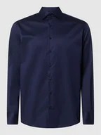 Koszule męskie - Koszula biznesowa o kroju modern fit z diagonalu — nieprzejrzysta - miniaturka - grafika 1