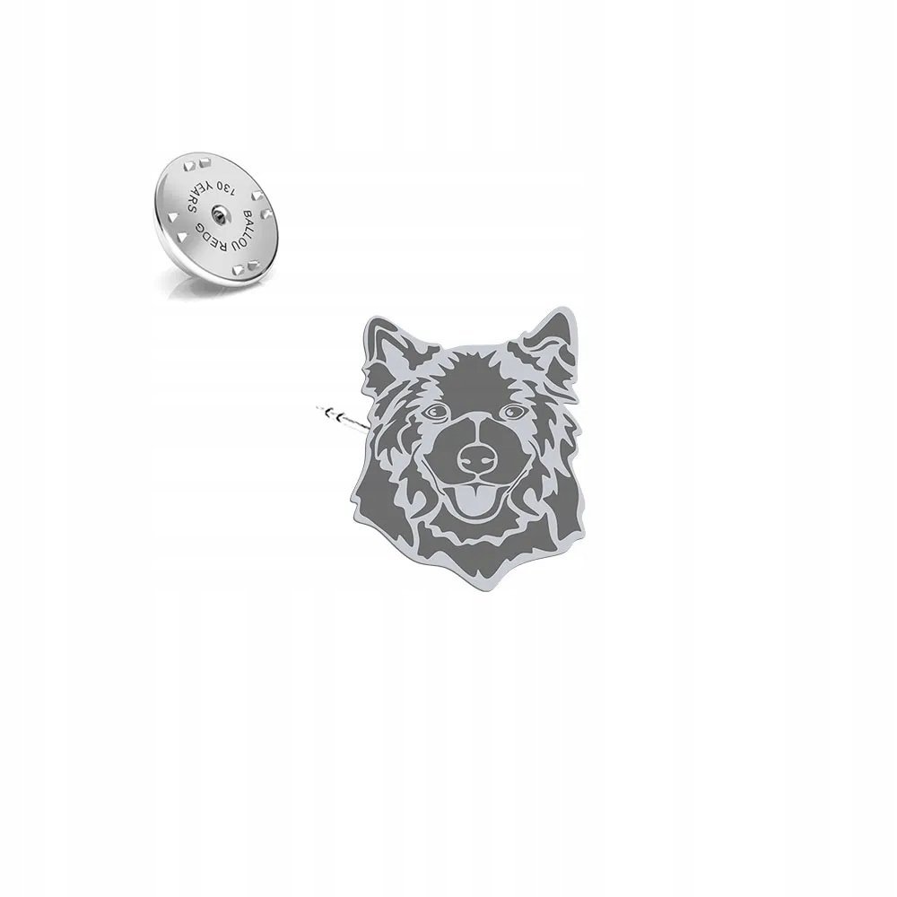 Wpinka Srebrna z Swedish Lapphund 925 Prezent Biżuteria DEDYKACJA GRATIS