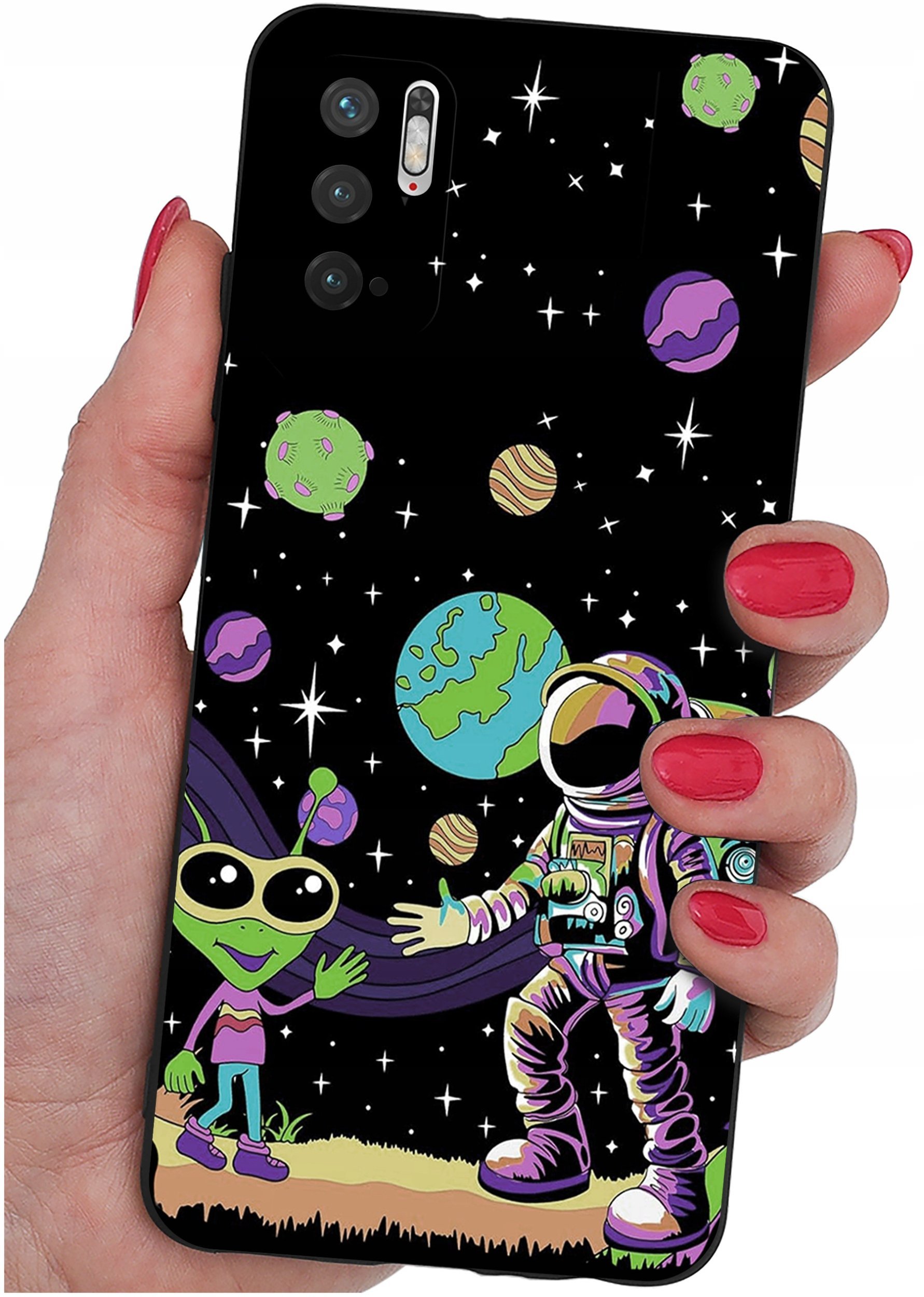 ETUI do Xiaomi Redmi Note 10 5G WZORY SILIKONOWE MATT CASE + SZKŁO 9H