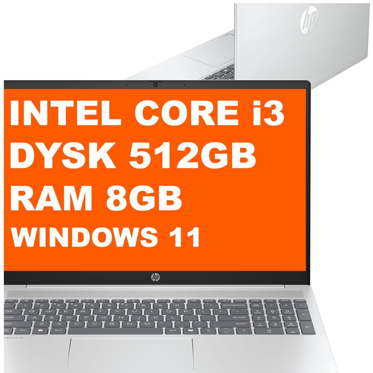 HP OmniBook 5 16-ba1005na / C1LL1EA / Intel i3 / 8GB / 512GB / Iris Xe / 2k / Win 11 / Srebrny