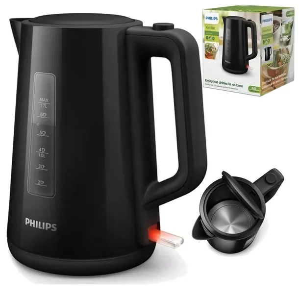 Philips Czajnik Elektryczny Bezprzewodowy Płaska Grzałka 1,7l Moc 2200 W