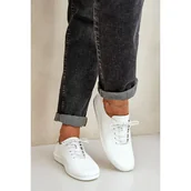 Półbuty damskie - S.Barski Sznurowane Półbuty Z Naturalnej Skóry LR51-645 Białe - miniaturka - grafika 1