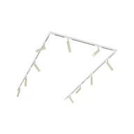 Lampy sufitowe - QAZQA Nowoczesny system oświetlenia szynowego z 10 reflektorami w kolorze beżowym i białym, jednofazowy - Slimline Uzzy - miniaturka - grafika 1