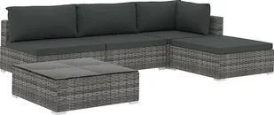 Elior 5-częściowy szary zestaw wypoczynkowy do ogrodu - Begi 5A - Meble ogrodowe - miniaturka - grafika 1