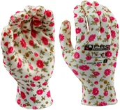 Rękawice robocze - Rękawice BHP robocze ochronne ogrodowe poliestrowo-nitrylowe kat. I PRO rozmiar 8 - miniaturka - grafika 1