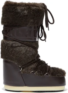 buty zimowe damskie MOON BOOT FAUX FUR Brown - Kozaki damskie - miniaturka - grafika 1