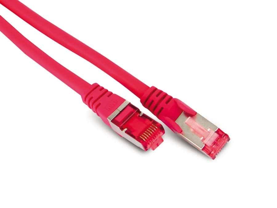 Kabel sieciowy patch S/CONN, kat. 6A, S/FTP, PIMF, bezhalogenowy, GHMT-CERTIFIED, czerwony, 2,0 m (75712-AR)