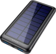 Powerbanki - Powerbank Aiko Panel solarny 26800mAh Czarny - miniaturka - grafika 1