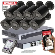 Zestawy do monitoringu - Monitoring zewnętrzny zestaw 8 kamer Hikvision IP DS-2CD2086G2-IU(2.8MM)(C)(BLACK) ACUSENSE DARKFIGHTER 8Mpx PoE - miniaturka - grafika 1