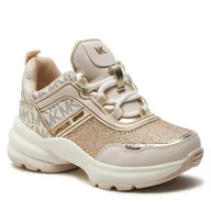 Buty dla dziewczynek - Sneakersy MICHAEL KORS KIDS MK100895 Vanilla/ Pale Gold - miniaturka - grafika 1