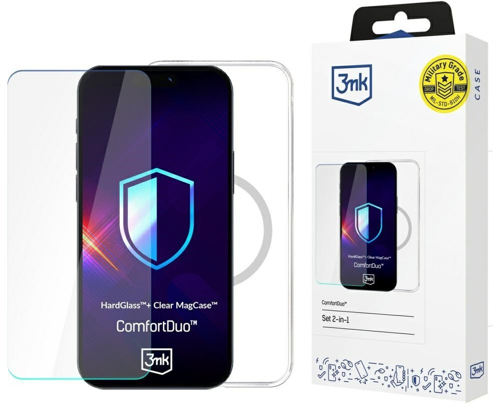Zestaw 3MK ComfortDuo Clear MagCase do Apple iPhone 17 Air
