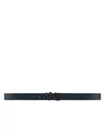 Paski - Armani Exchange Męskie dwukolorowe, pasek z logo Buckle, granatowy/Truffle, L - miniaturka - grafika 1