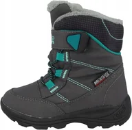 Śniegowce damskie - KAMIK ŚNIEGOWCE CHŁOPIĘCE NA ZIMĘ LOGO SZARE 23 6CA - miniaturka - grafika 1