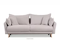 Sofy i kanapy - Szara sofa z funkcją spania w tkaninie baranek BELMOS Konsimo - miniaturka - grafika 1