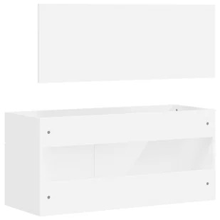 Szafka łazienkowa z lustrem, biała, materiał drewnopochodny Lumarko! - Szafki łazienkowe - miniaturka - grafika 8