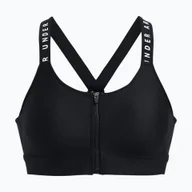 Bielizna sportowa damska - Biustonosz fitness Under Armour Infinity High Bra Zip black/white - miniaturka - grafika 1