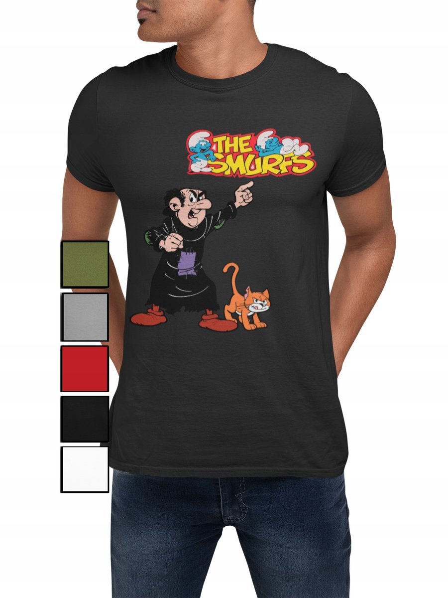 KOSZULKA T-SHIRT MĘSKA Z NADRUKIEM SMERF.Y GARGAMEL KLAKIER - XXL