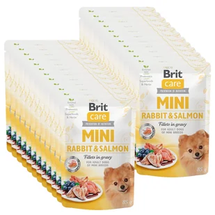 Brit Care Mini Rabbit & Salmon fillets in gravy 24x85g - Mokra karma dla psów - miniaturka - grafika 1