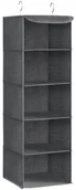 Pudła i pojemniki do przechowywania - Szary wiszący organizer z 5 półkami D2-D88 - miniaturka - grafika 1