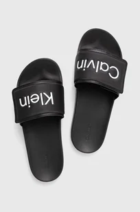 Calvin Klein klapki POOL SLIDE ADJ męskie kolor czarny HM0HM01357 - Klapki i japonki męskie - miniaturka - grafika 1