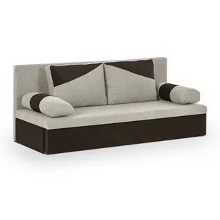 Kanapa sofa 3 os z funkcją spania sprężyny bonell - POLO beżowa/brązowa - Sofy i kanapy - miniaturka - grafika 1