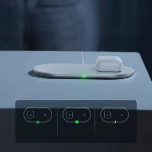 Baseus Simple 2w1 ładowarka bezprzewodowa Qi do telefonu i słuchawek AirPods 15W biały (WXJK-02) - Ładowarki do telefonów - miniaturka - grafika 18