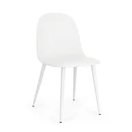 Krzesła - Białe krzesło do jadalni ze stali i polipropylenu - miniaturka - grafika 1