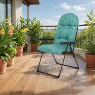 Fotele i krzesła ogrodowe - Fotel ogrodowy Samar K2 59 x 70 x 104 cm zielony - miniaturka - grafika 1