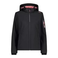 Kurtki damskie - CMP - Damska kurtka softshell z odpinanym kapturem, Antracyt-Lotus, 58 - miniaturka - grafika 1
