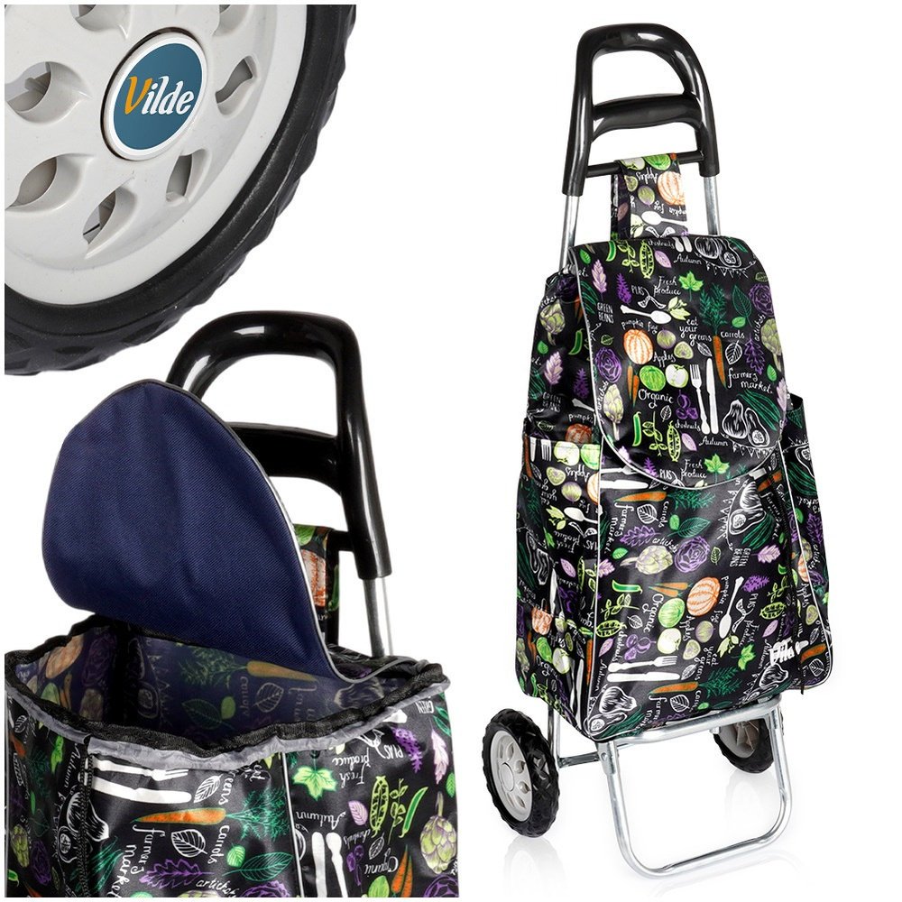 Wózek Zakupowy Sklepowy Torba Zakupowa na Kółkach z Uchwytem na Zakupy