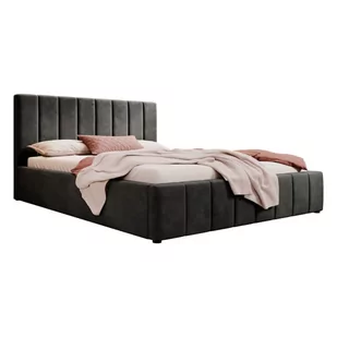 Łóżko 180x200 z pojemnikiem SFG0116 / czarny welur - Łóżka - miniaturka - grafika 1