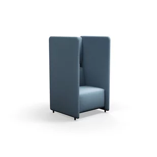Fotel CLEAR SOUND, 1-osobowy, tkanina Focus Melange, błękitny - Inne meble biurowe - miniaturka - grafika 1