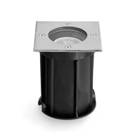 Lampy ogrodowe - Oprawa dogruntowa HELIA kwadratowa GU10 CHROM wodoodporna lampa najazdowa - miniaturka - grafika 1