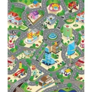 Mata piankowa Miasto 120x100cm - Smily Play - Zabawki interaktywne dla dzieci - miniaturka - grafika 1
