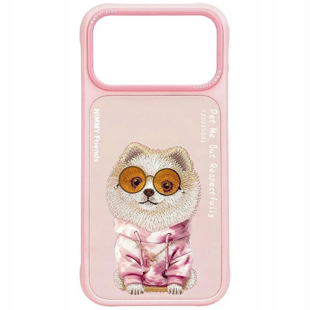 Etui Nimmy Glasses Cool Dog do iPhone 17 Pro różowy