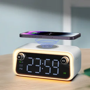 WEKOME Beluga D6 Dream - Wielofunkcyjny bezprzewodowy głośnik / Radio FM z funkcją ładowania indukcyjnego 15W MagSafe (Biały) - Pozostałe akcesoria do telefonów - miniaturka - grafika 5