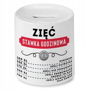 Skarbonka Dla Zięcia na Urodziny Imieniny Prezent z Nadrukiem ze Zdjęciem + Opakowanie na prezent (wzór 03) - Skarbonki - miniaturka - grafika 1