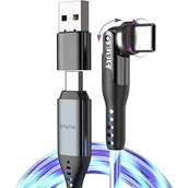 Kable USB - Kabel USB-C - USB-C STATIK PowerPivot GloBright Pro 2m Niebieski - miniaturka - grafika 1