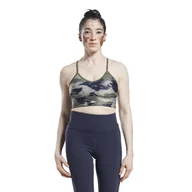 Biustonosze - Damski Stanik sportowy REEBOK ID TRAIN CAMO BRA HT6047 – Szary - miniaturka - grafika 1