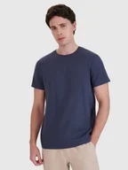 Koszulki męskie - 4F T-shirt regular ze strukturalnej dzianiny męski - szary S - miniaturka - grafika 1