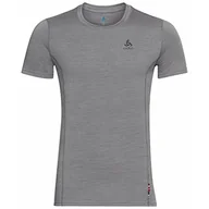 Koszulki męskie - Odlo Bl Top Crew Neck S/S Natural Light podkoszulek męski, szary, xxl - miniaturka - grafika 1