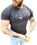 Koszulki męskie - Koszulka męska szara logo Furia - miniaturka - grafika 1