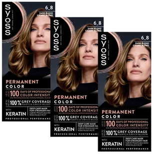 Farba do włosów trwała koloryzacja ciemny blond 3x Syoss - Farby do włosów i szampony koloryzujące - miniaturka - grafika 1